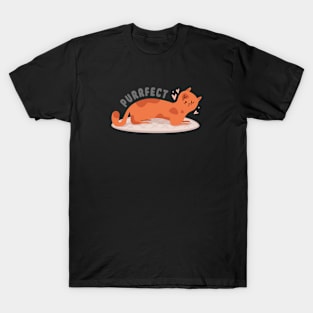 Relaxing Cute Cat Drawing T-Shirt